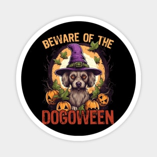 Fur-tastic Halloween Hound Dog Witch Costume Magnet